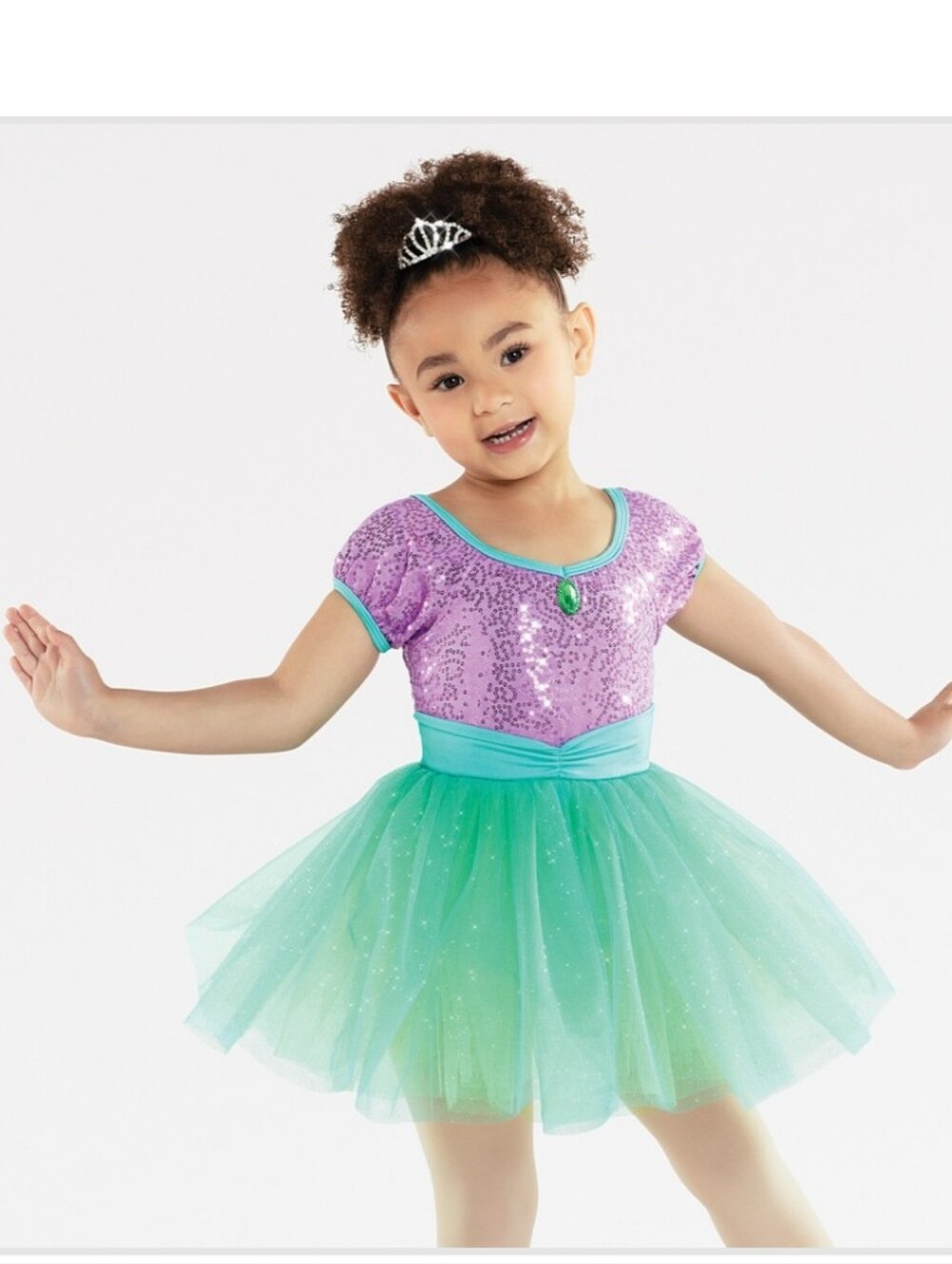 Girls Purple and Green Mermaid Tutu Costume